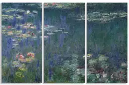 Nymphéas reflets verts - claude monet tableaux