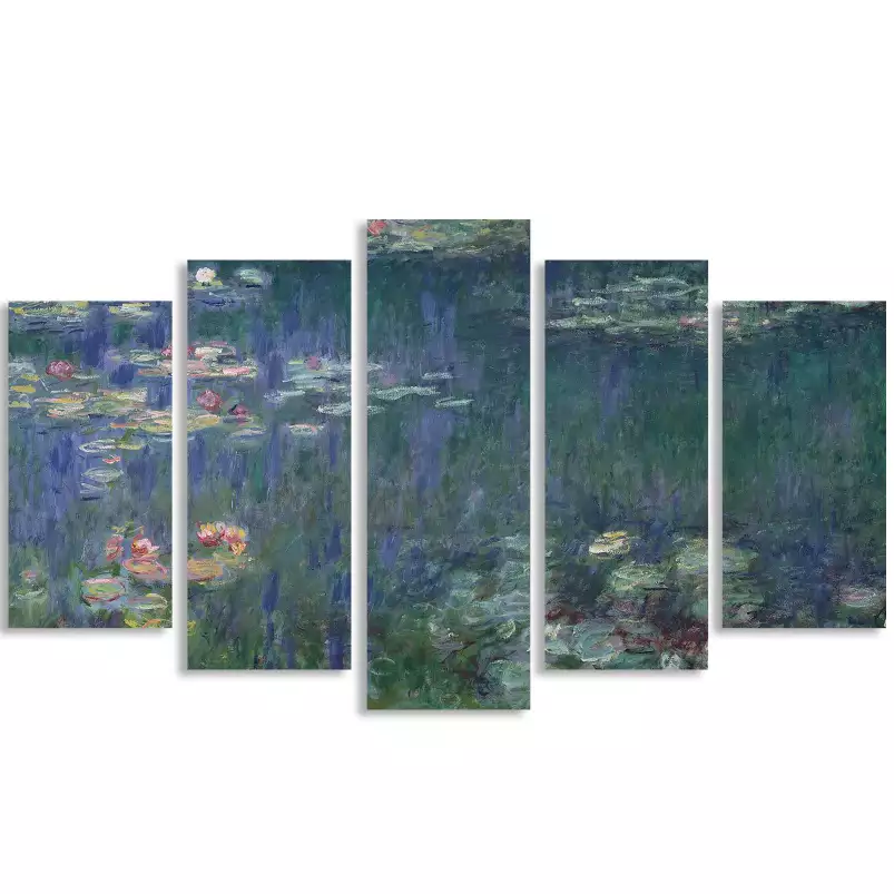 Nymphéas reflets verts - claude monet tableaux