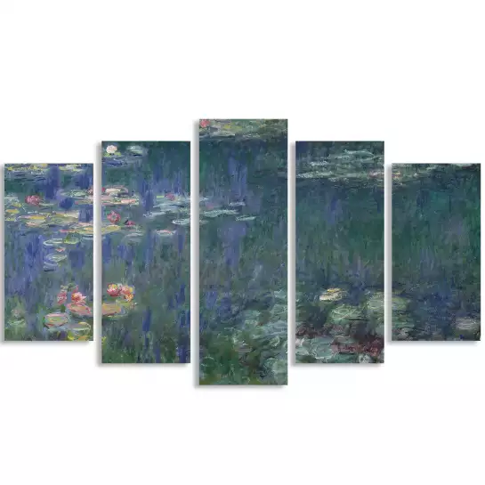 Nymphéas reflets verts - claude monet tableaux