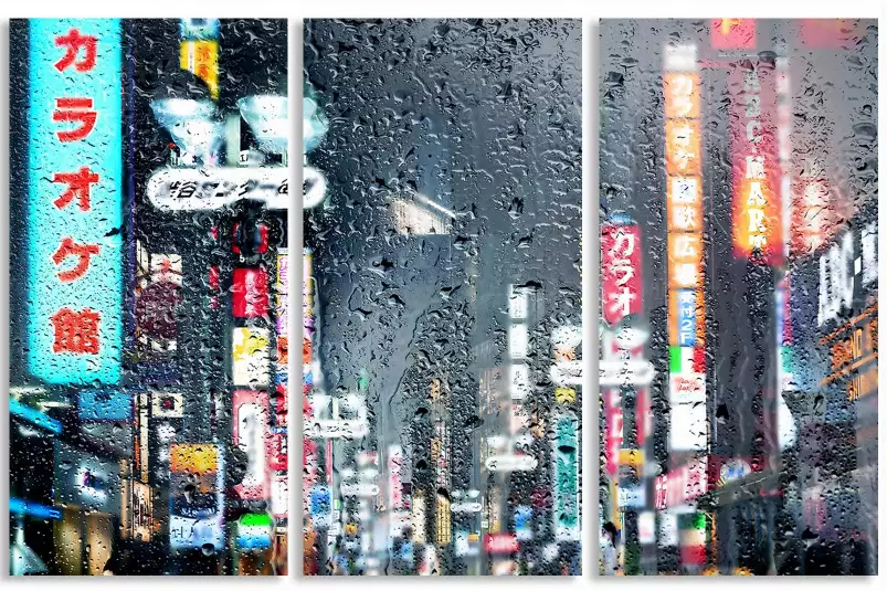 Tokyo sous la pluie - tableau villes du monde