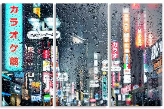 Tokyo sous la pluie - tableau villes du monde