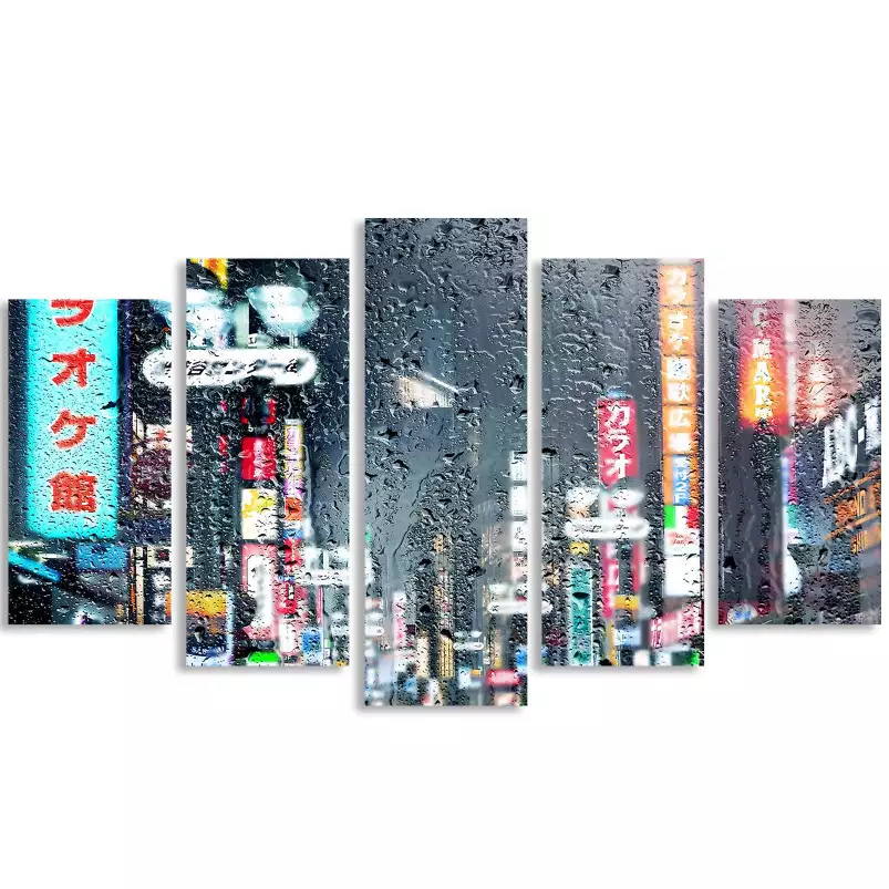 Tokyo sous la pluie - tableau villes du monde