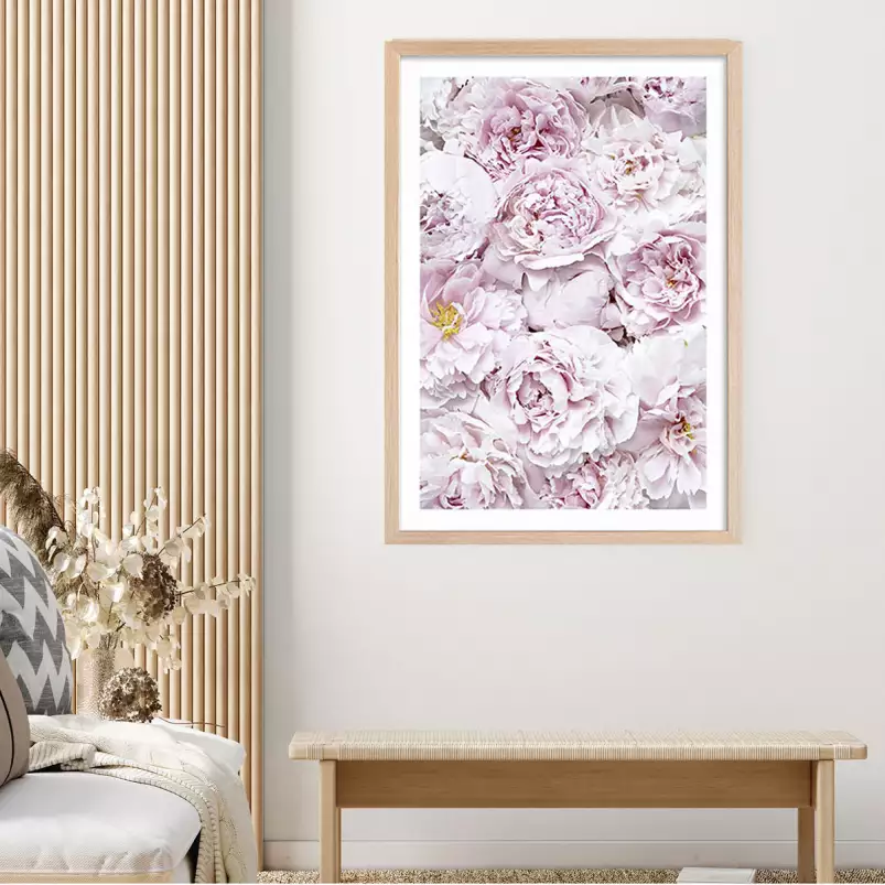 Tapis rose - affiche de fleurs