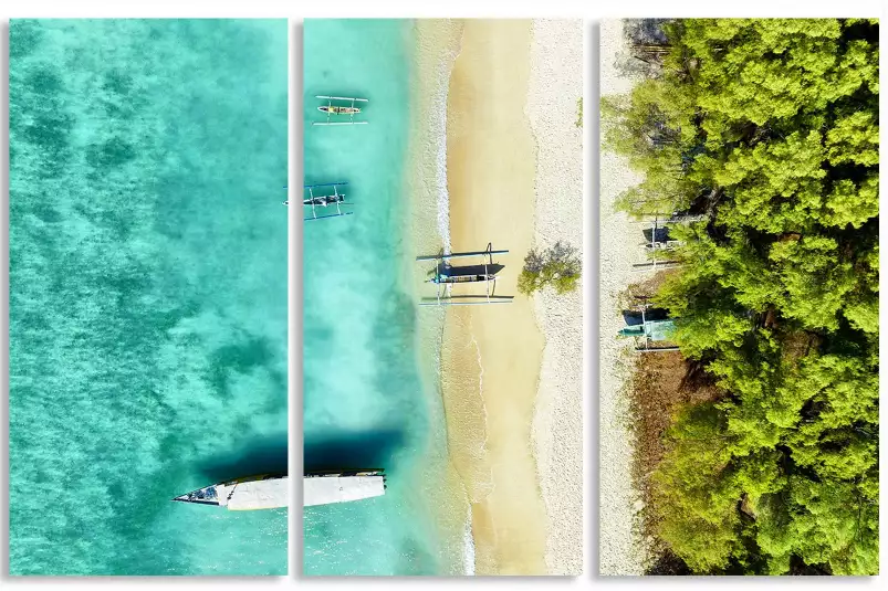 Paradis turquoise - affiche mer et plage