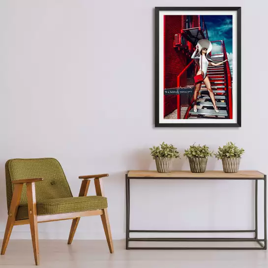 Rouge et blanc - poster d'art