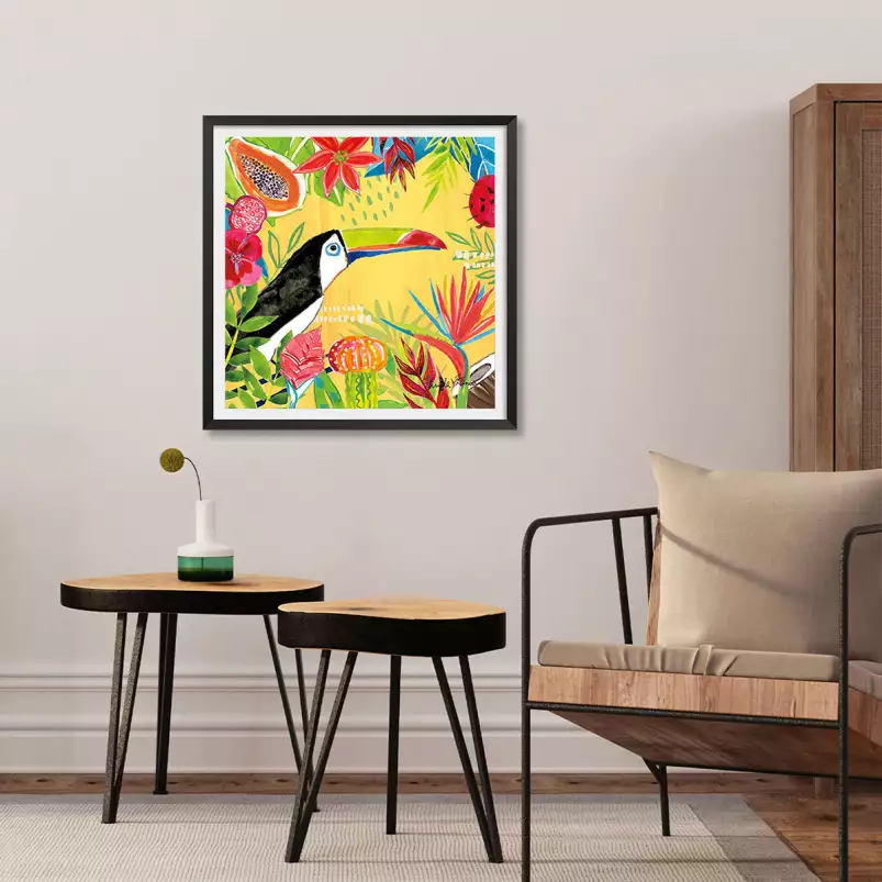 Tutti Frutti - affiche oiseaux tropicaux