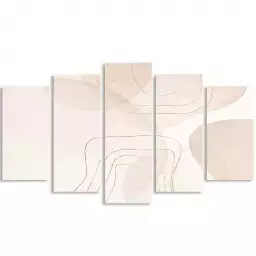 Blanche et d'or - abstrait tableau design