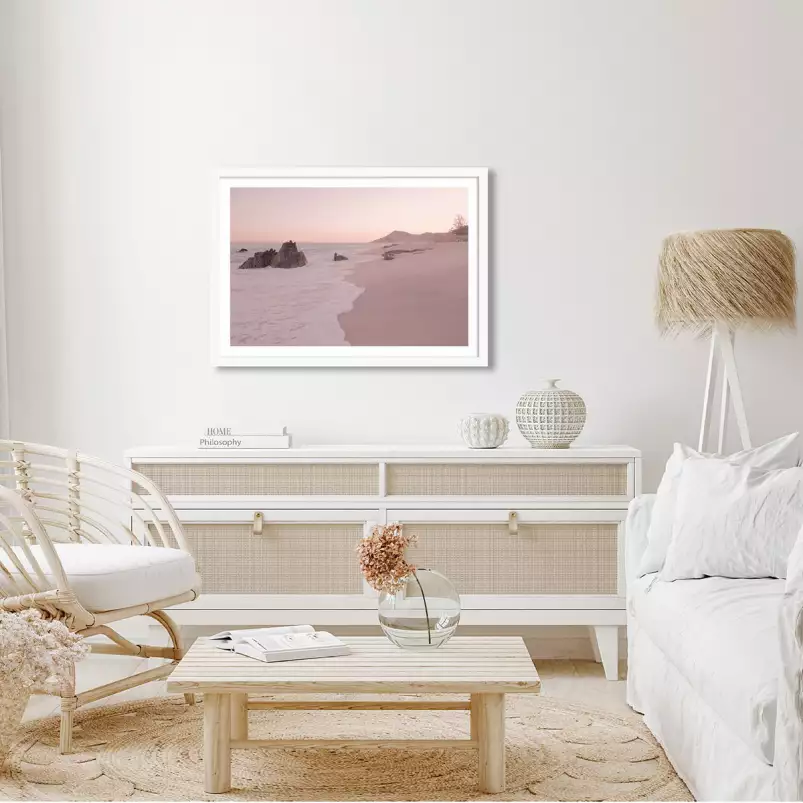 Summer beach pink - affiche plage