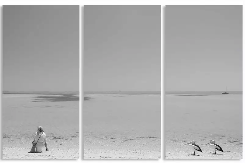 Poisson en attente - photos noir et blanc célébrités