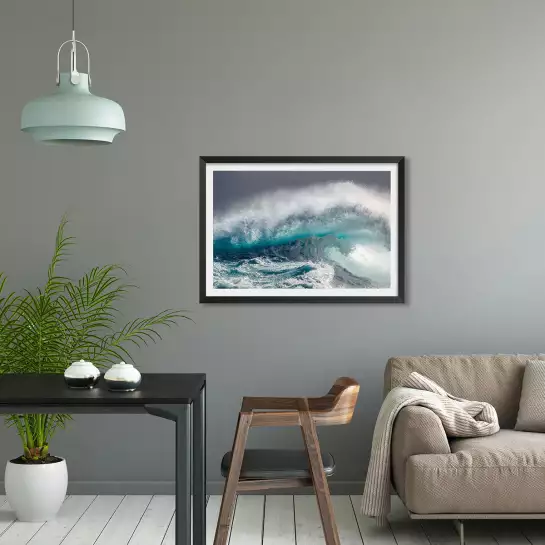 Eau puissante - affiche paysage mer