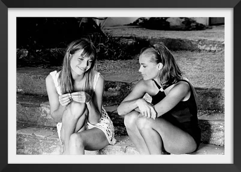 Jane Birkin et Romy Schneider en 1968 - affiche acteurs et actrices celebres