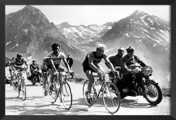 Photo du Tour de France en 1963 - affiche velo vintage