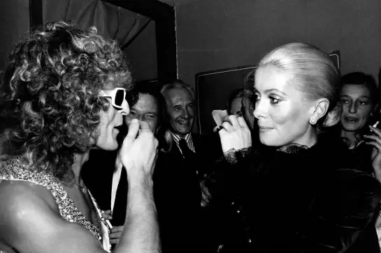 Photo de Catherine Deneuve et Michel Polnareff en 1972 - affiche chanteur