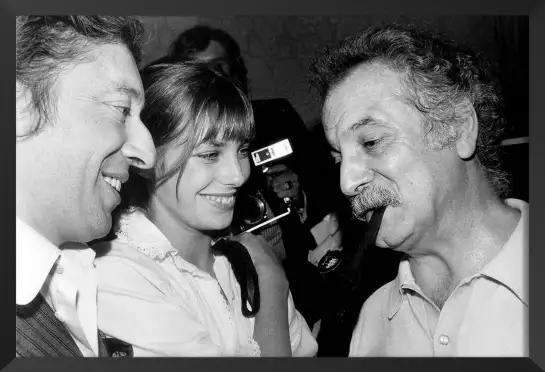 Georges Brassens dans sa loge - affiche chanteur