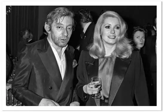 Serge Gainsbourg et Catherine Deneuve 1980 - affiche acteurs et actrices celebres
