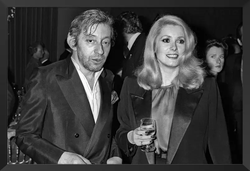 Serge Gainsbourg et Catherine Deneuve 1980 - affiche acteurs et actrices celebres