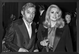 Serge Gainsbourg et Catherine Deneuve 1980 - affiche acteurs et actrices celebres