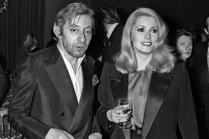 Serge Gainsbourg et Catherine Deneuve 1980 - affiche acteurs et actrices celebres