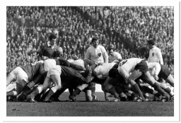 Mélée de rugby France contre le pays de Galles en 1969 - affiche de sport