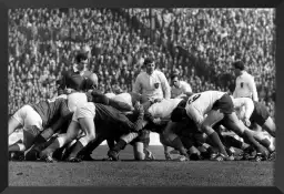 Mélée de rugby France contre le pays de Galles en 1969 - affiche de sport