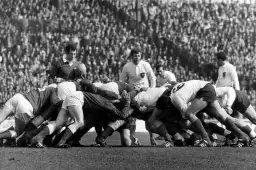 Mélée de rugby France contre le pays de Galles en 1969 - affiche de sport