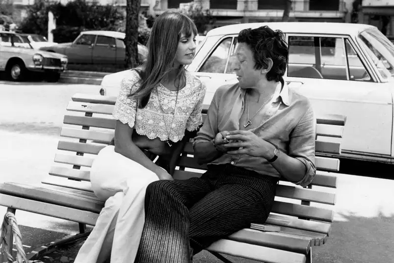 Jane Birkin et Serge Gainsbourg en 1969 à Cannes - photos noir et blanc célébrités