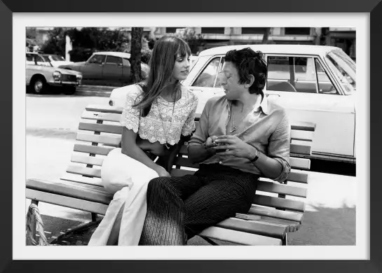 Jane Birkin et Serge Gainsbourg en 1969 à Cannes - photos noir et blanc célébrités