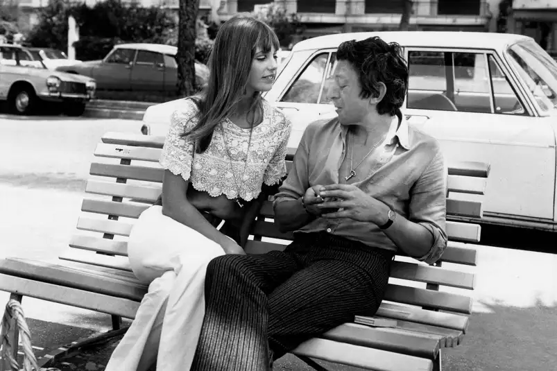 Jane Birkin et Serge Gainsbourg en 1969 à Cannes - photos noir et blanc célébrités