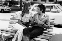 Jane Birkin et Serge Gainsbourg en 1969 à Cannes - photos noir et blanc célébrités