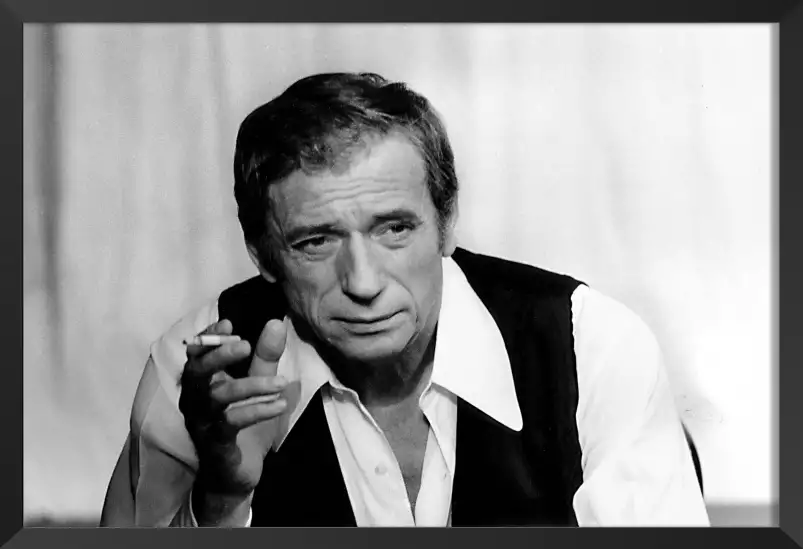 Yves Montand en tournage en 1973 - affiche chanteur