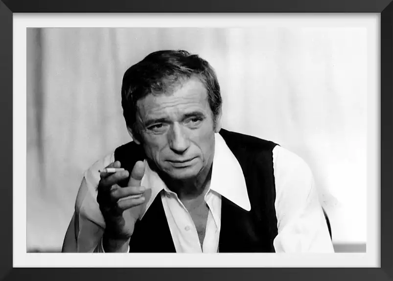 Yves Montand en tournage en 1973 - affiche chanteur