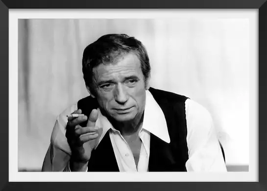 Yves Montand en tournage en 1973 - affiche chanteur