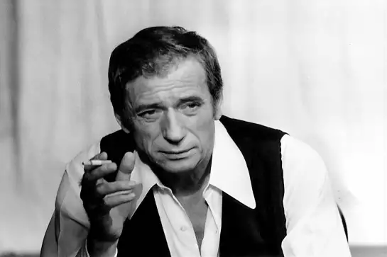 Yves Montand en tournage en 1973 - affiche chanteur