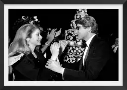 Yves Saint Laurent et Catherine Deneuve en 1982 - photos noir et blanc célébrités