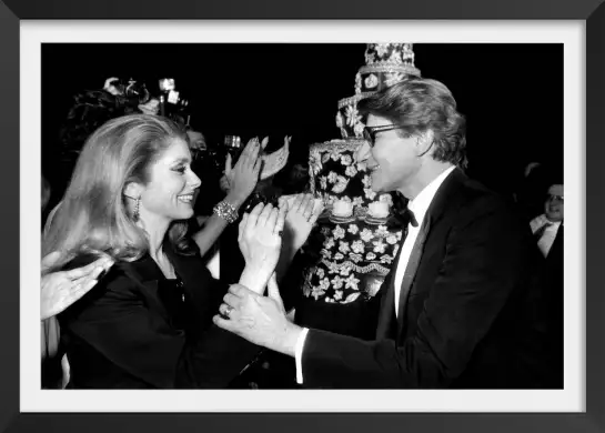 Yves Saint Laurent et Catherine Deneuve en 1982 - photos noir et blanc célébrités