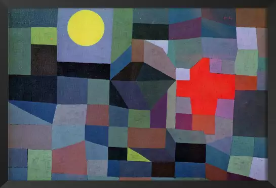 Feu et pleine lune peint en 1933 - Tableau de Paul Klee