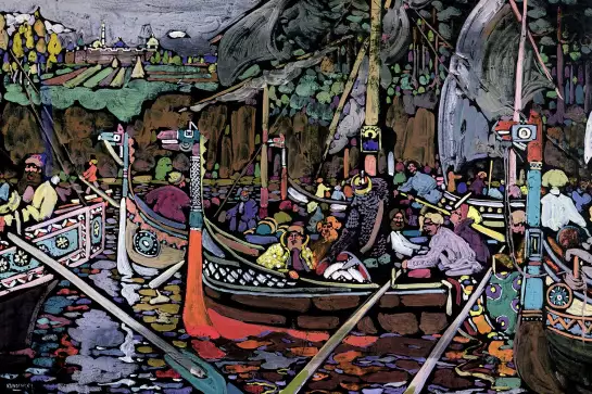 Le chant de la Volga peint en 1906 - reproduction tableau
