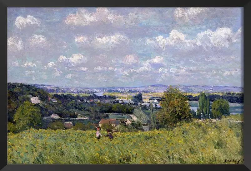 La vallée de la Seine à Saint Cloud par Alfred Sisley 1875 - affiche de tableau celebre