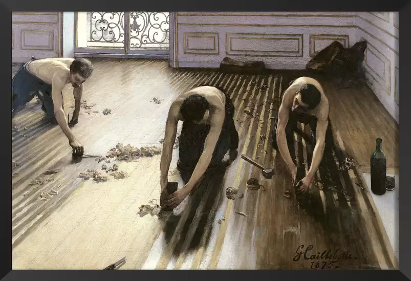 Les poseurs de parquet - poster tableau celebre