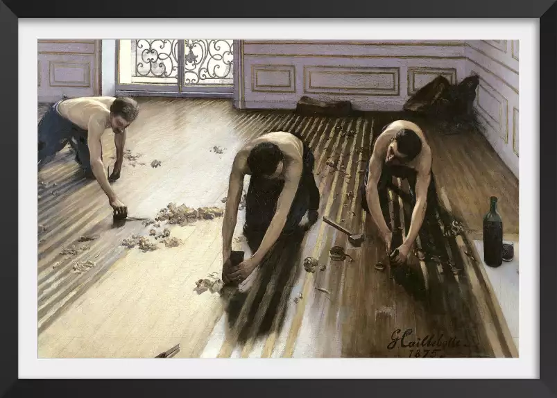 Les poseurs de parquet - poster tableau celebre