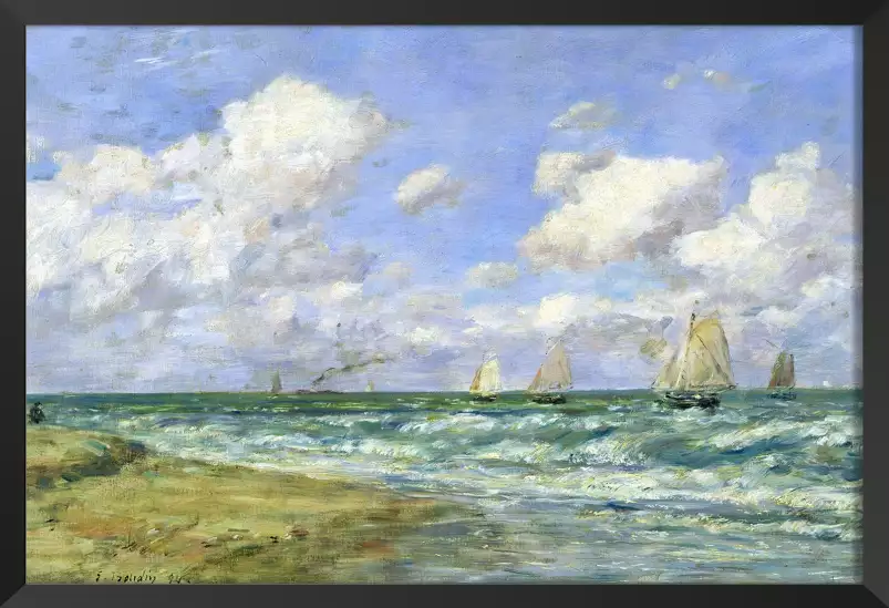 Scène marine par Louis Boudin - tableau célèbre