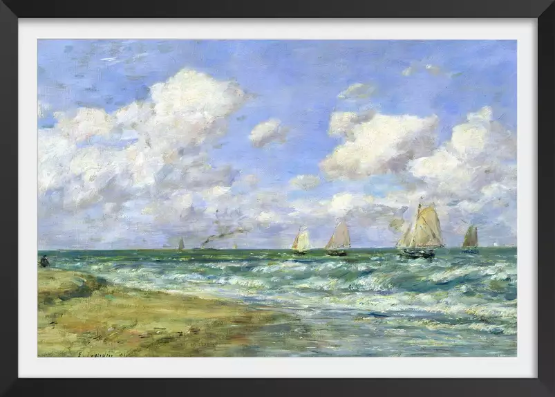 Scène marine par Louis Boudin - tableau célèbre