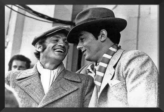 Photo de Jean-Paul Belmondo et Alain Delon - photos noir et blanc célébrités