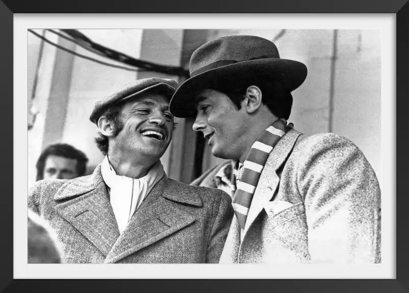 Photo de Jean-Paul Belmondo et Alain Delon - photos noir et blanc célébrités