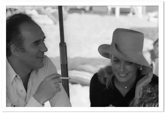 Photo de Catherine Deneuve et Michel Piccoli en 1968 - photos noir et blanc célébrités