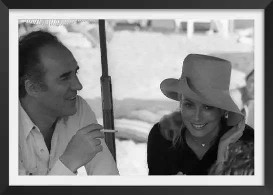 Photo de Catherine Deneuve et Michel Piccoli en 1968 - photos noir et blanc célébrités