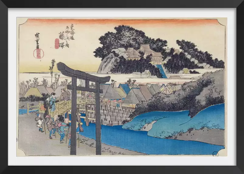 Fujisawa d'Utagawa peint en 1804 - reproduction tableau