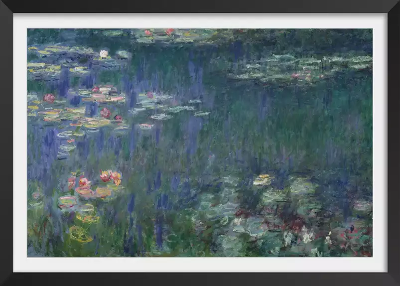 Nymphéas reflets verts - claude monet tableaux