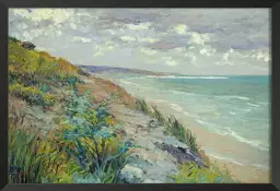 Les falaises de Trouville par Gustave Caillebotte - poster de tableau celebre