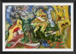 Le village par Chaim soutine en 1923 - poster de tableau celebre